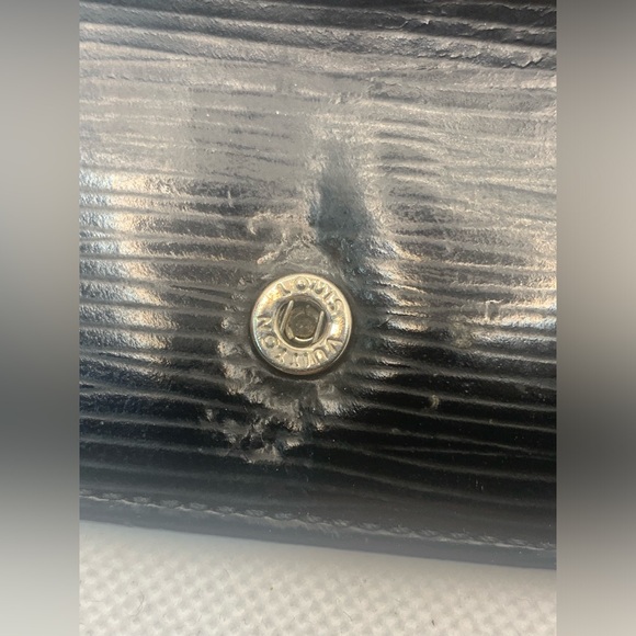 Louis Vuitton Epi Leather Key Card Holder Black 4x3 Authentic - Picture 3 of 8